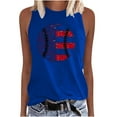 thumbnail image 2 of Wycnly Tank Top for Women Womens Tops Breathable Comfy Basic Fit Tank Blouses 2025 Fashion Baseball Print Sleeveless T Shirt Girls Sleeveless Shirt, 2 of 5