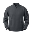 thumbnail image 3 of Frnrwgo Mens Sweater Soft Textured Loose Fit Half Zip Long Sleeve Pullover Casual Fall Winter Top, 3 of 8
