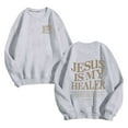 thumbnail image 6 of Women's Sweatshirts 2025 Jesus Is My Healer Sweatshirt Christian Sweatshirts Casual Pullover Tops Sweatshirt for Women, 6 of 8