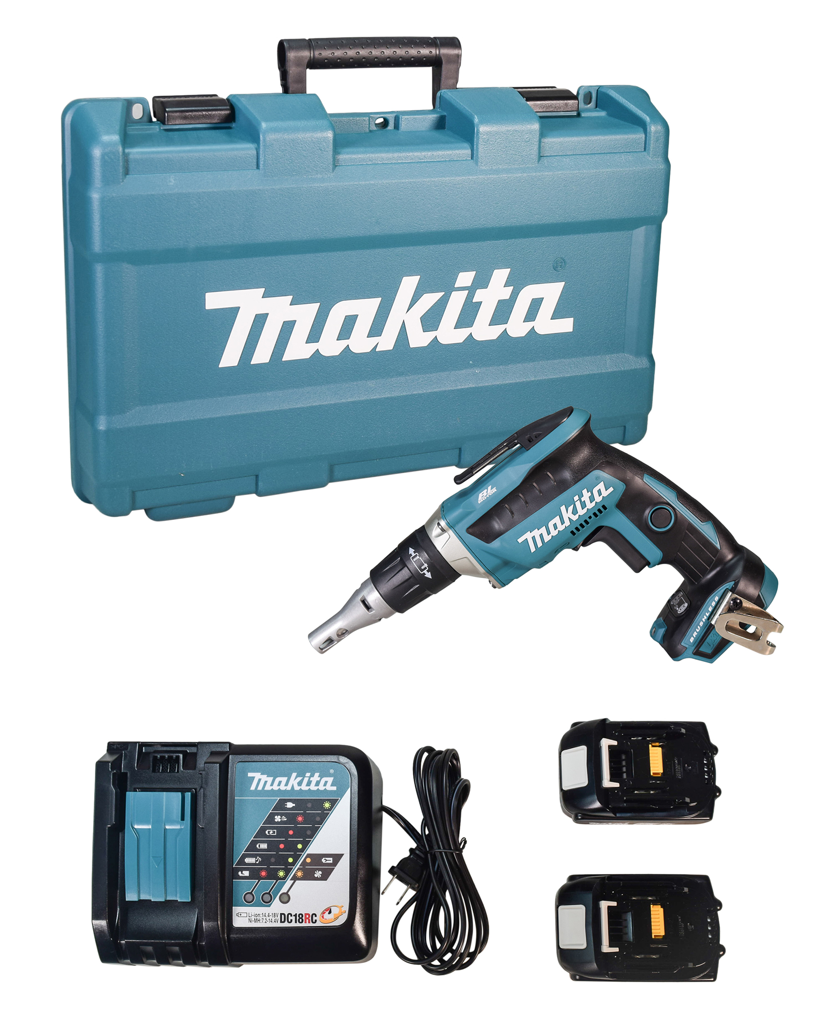 Makita - K3R+ Makita XSF03R 18-Volt 1/4-Inch 2.0Ah Hex Lithium-Ion Drywall