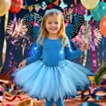thumbnail image 2 of Gbsyewxs Mardi Gras Girl Skirt Tutu Tulle Princess Girl Skirts With Butterfly Wing Headband Solid Color Carnival Performance Toddler Girl Skirts Blue, 2 of 5