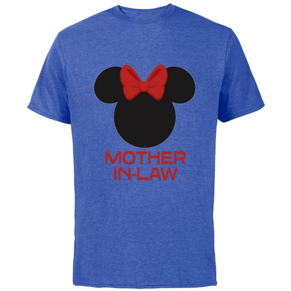 Disney Minnie Mouse Mother-in-Law Red Bow Mother’s Day - Short Sleeve Cotton T-Shirt for Adults - Customized-Royal Heather