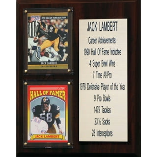 Framed Jack Lambert Pittsburgh Steelers Autographed Black Mitchell & Ness Replica  Jersey with HOF 90 Inscription