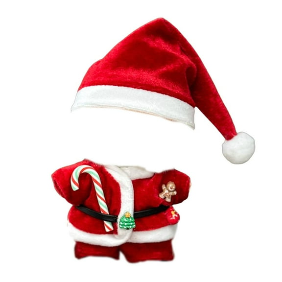Handcrafted Sets for Lbbu Clothes 17cm Dolls, Premium Holiday Outfit with Accessories, Stylish Christmas Doll Clothing (Santa Claus, One Size)