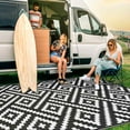 DEORAB Large 9'x18' Outdoor Rug for Patio, Waterproof, Reversible