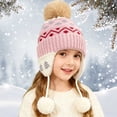 thumbnail image 2 of Mnyotv Toddler Boys Girls Beanie Hat with Ear Flaps Winter Soft Fleece Knitted Cap for Kids, 2 of 5