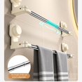 thumbnail image 4 of Suction Cup Towel Rack | No Drill Bathroom Wall Mount | Strong Hold Towel Holder | Modern Bathroom Storage Shelf | Includes 1 Towel Bar, 4 of 5