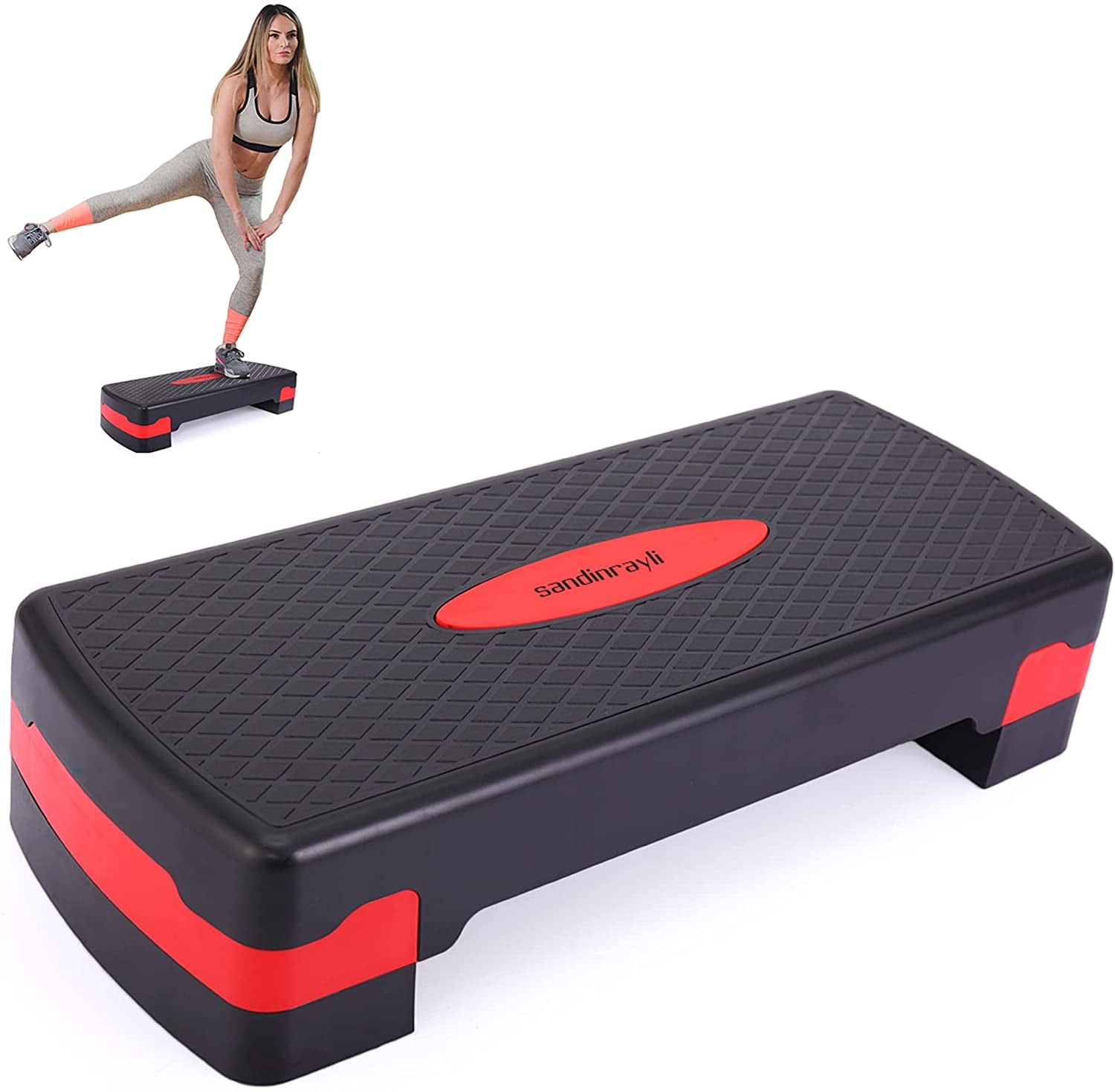 Adjustable Aerobic Stepper Yoga Exercise Cardio Training Home Gym Pilates Block 
