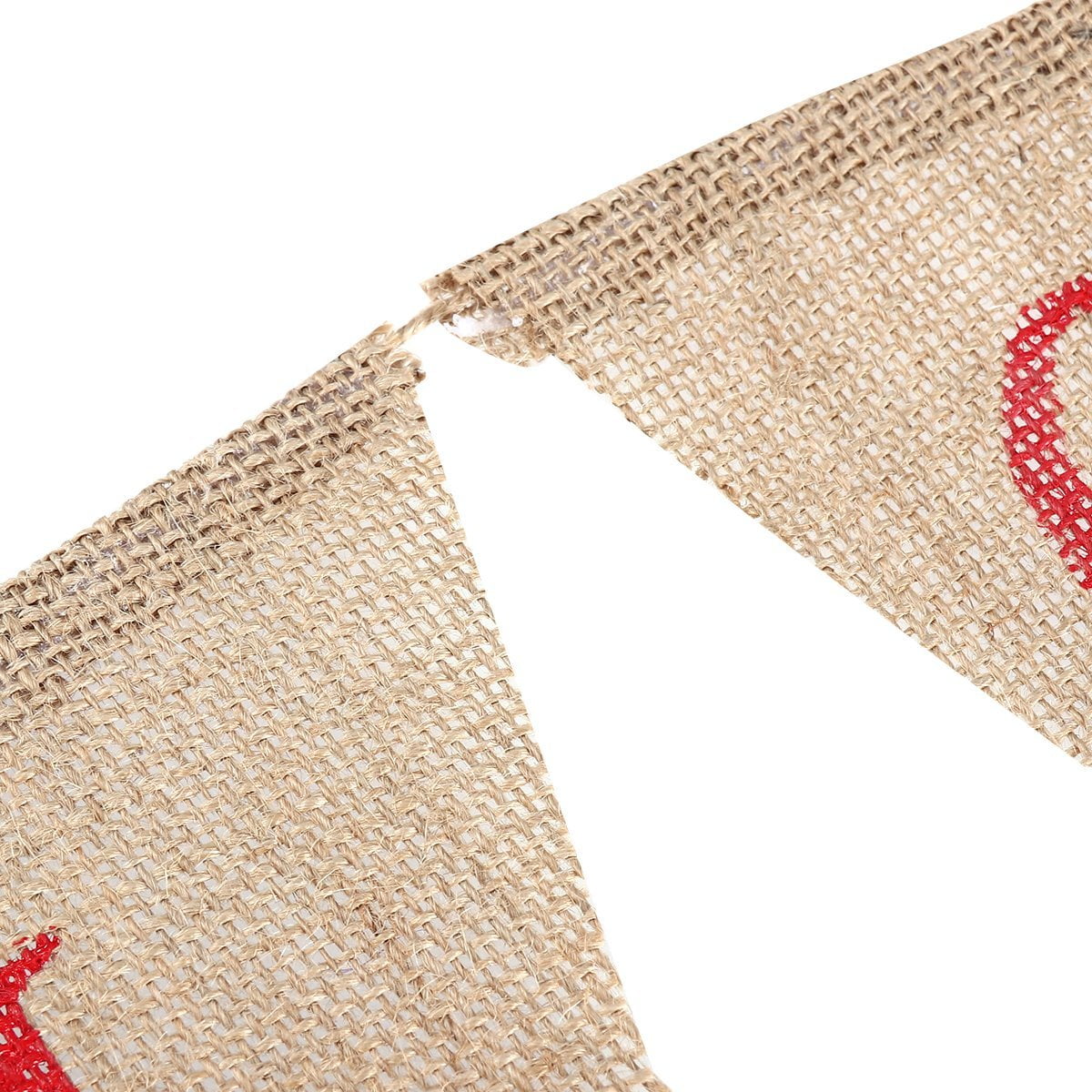 Tinksky LOVE Letters and Hearts Valentines Day Bunting Banners Rustic Jute Burlap Pennant Flags Vintage Wedding Garland
