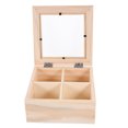 thumbnail image 3 of LEORX 1Pcs Tea Bags Container in Khaki for Home Use Wooden Organizer, 3 of 8