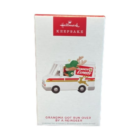 Hallmark 2023 Keepsake Grandma Got Run Over Reindeer Christmas Ornament New