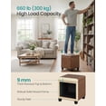 thumbnail image 6 of SONGMICS Square Storage Ottoman, Foot Stool Footrest with Legs, Ottoman Cube, 16.9 x 16.9 x 18.1 Inches, Synthetic Leather, Coffee Brown, 6 of 7