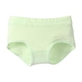 thumbnail image 2 of LJEFF Girls Cotton Briefs, Solid Color Elasticity Comfort Breathability Kids Underwear Girls Green Size 4-6, 2 of 5
