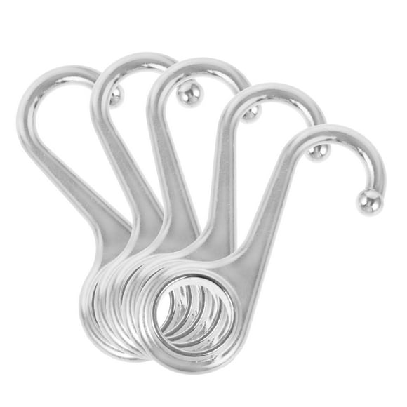 OUNONA 5Pcs Key Hanging Hook Silver Zinc Alloy Multi-functional Hooks Holder For Keys