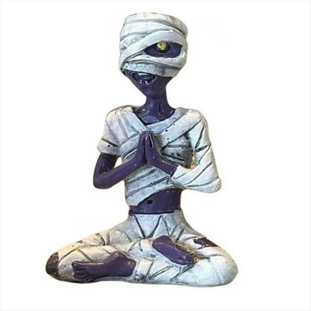 Esqueleto Meditando Maceta Cráneo Plantas Maceta Halloween Jardín Maceta Escultura A