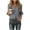 Gray, variant on Spring Summer Fall Women's Casual V-Neck Lace Collar Short Sleeve Blouse Top Shirt, Gray L