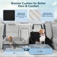 thumbnail image 4 of Dog Booster Car Seat for Small/Medium Dogs Up to 35lbs, DOMIPET Pet Car Travel Bed with Storage Pockets & Safety Belt, Elevated Cushion Fully Detachable and Washable, 4 of 9
