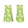 thumbnail image 3 of Bixox Kiwi Lemon Print Women's Sleeveless A-Line Dress with Pockets, Casual Knee-Length Tank Dress for Summer-3X-Large, 3 of 7