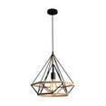 thumbnail image 2 of Iluminación diamante para portalámparas de luz colgante Iluminación colgante negra Lámpara Dormitorio Sala de Sunnimix Pantalla de techo colgante, 2 of 8