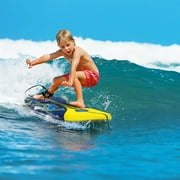Costway 6 Surfboard Foamie Body Surfing Board W/3 Fins & Leash for Kids Adults Yellow