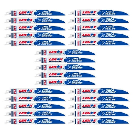 Lenox DEMOWOLF WAVE EDGE Reciprocating Saw Blades, 25/ Pk