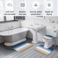 thumbnail image 5 of Navy Blue Beige Ombre Cream Bath Mat 3 Piece Bathroom Rug Set, Modern Abstract Art Aesthetics Non Slip Bath Rug Contour Mat and Toilet Lid Cover, Absorbent Shower Mats Soft Bath Rugs and Mats Sets, 5 of 8
