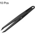 thumbnail image 3 of HARFINGTON 10pcs Sticker Tweezers for Crafting 4.53" Straight Pointed Tip with Spring Plastic Tweezers Craft Tweezers for Stickers, Scrapbooking, Eyelash Extensions, Black, 3 of 7