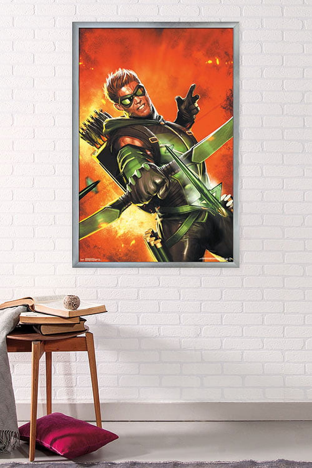 DC Comics - Green Arrow - Explosion Wall Poster, 22.375" x 34", Framed