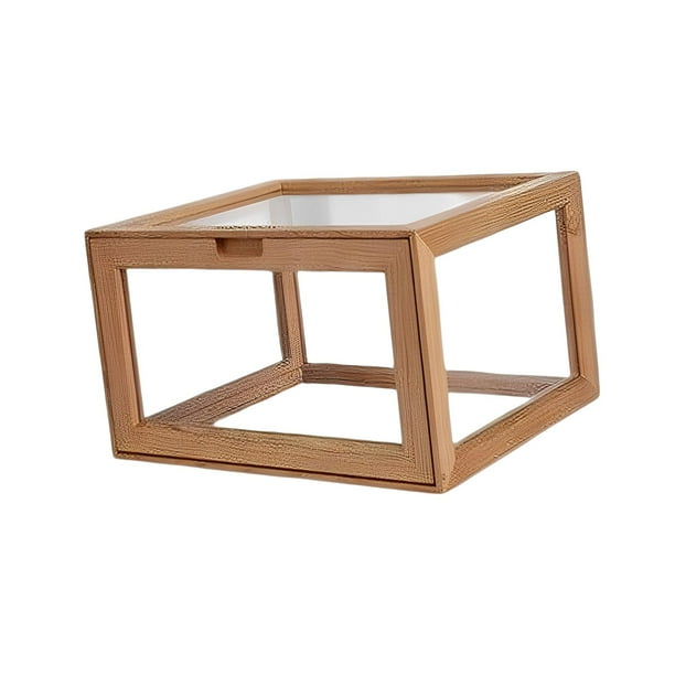 Glass Display Case Stackable Action Figures Display Box Shoe Box