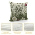 thumbnail image 4 of Creowell Vintage Spring Floral Pillow Covers  Sage Green Wild Flowers Decor Throw Pillows Wildflower Plant Outdoor Farmhouse Decorative Cushion Cases for Couch Bed Sofa Decoration White, 4 of 5
