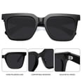 thumbnail image 4 of Gafas de Sol Fozono Grandes Cuadradas Polarizadas UV400 Negras, 4 of 6