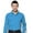 Alaska Blue, variant on Monterey Club Men's X-Cool Collection Solid Long Sleeve Golf Polo Shirt #1099