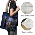 thumbnail image 3 of Wish Disney Movie Bolso de tela con estampado de lienzo para mujer, bolsa de compras reutilizable y estética, con cremallera interior, regalo para mujer,40*40cm., 3 of 6