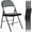 Black-4 pcs, variant on Folding Chair, Leather Padded Folding Chairs, Sturdy Metal Foldable Chairs, Easy to Use and Store, Outdoor and Indoor, for Home, Office, Party, Comfy