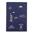 thumbnail image 4 of Unique Bargains 1 Pc Passport Holder Durable Eiffel Tower Airplane Document Holder for Travel Blue, 4 of 5