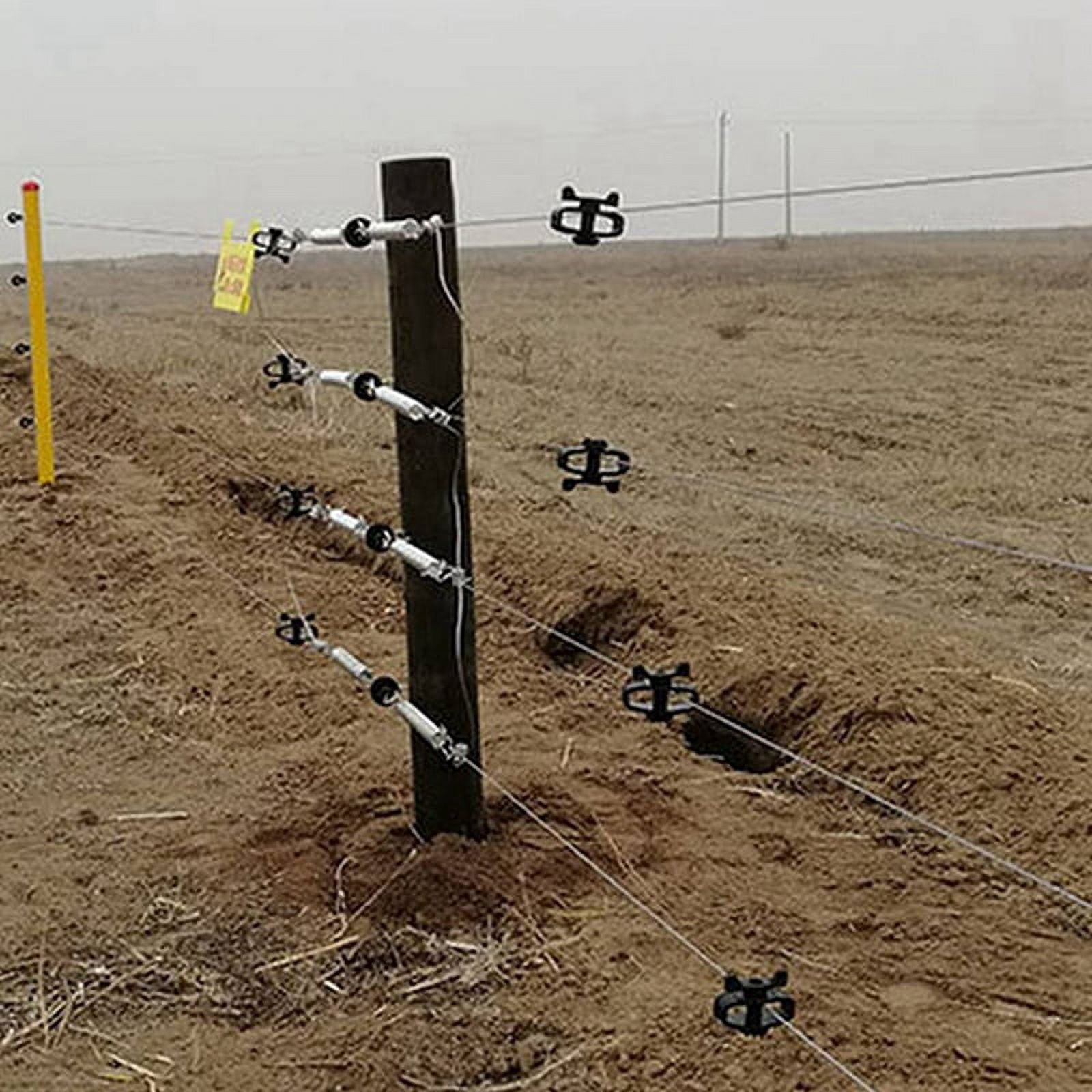 Plastic Electronic Fence Wire Tensioner Livestock Electric Fence Wire Portable Tape Tighteners for Farm Accessories 72Pc