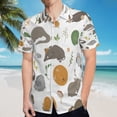 thumbnail image 5 of High Quality Hawaiian Shirts for Men Short Sleeve Aloha Beach Shirt Floral Summer Casual Button Down Shirts Blouses 4HY8S7, 5 of 7