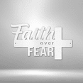 thumbnail image 4 of Scripture Walls Faith Over Fear Steel Sign Laser Cut Powder Coated Home & Office Metal Wall Decor Multiple Sizes & Colors, 4 of 5