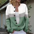 thumbnail image 2 of Kaondbfi Cardigan for Women, Open Front Cardigans Cute Flower Print Sweaters Crew Neck Button Down Trendy Fall Tops Coat Women's Winter Coat, 2 of 7