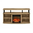 thumbnail image 5 of Furinno Jensen Open Shelving Storage Fireplace Entertainment Flagstaff Oak/Black, 5 of 6