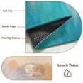 thumbnail image 6 of Orange Aqua Coastal Round Area Rug 3.3 FT, Non Slip Small Entryway Kitchen Mat, Summer Beach Seaside Nautical Washable Soft Circular Rug Non-Shedding Door Mat for Bathroom Playroom Kids Room, 6 of 9