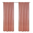 thumbnail image 3 of (2 pack) Better Homes & Gardens Light Filtering Linen Blend Rod Pocket Curtain, Single Panel, Old Rose, 50" W x 95" L, 3 of 7