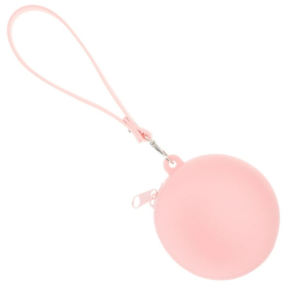 TEHAUX 1Pack Pink Simple Design Coin Purse with Wrist Strap for Women Travel