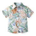 thumbnail image 5 of Toddler Boy Outfits Baby Boys Summer Clothes Set Kids Cotton Solid Printed Short Sleeve Sports 0 6 12 18 24 Months 2T 3T Clothing Sets T-Shirt with Shorts 2-Piece, 5 of 6