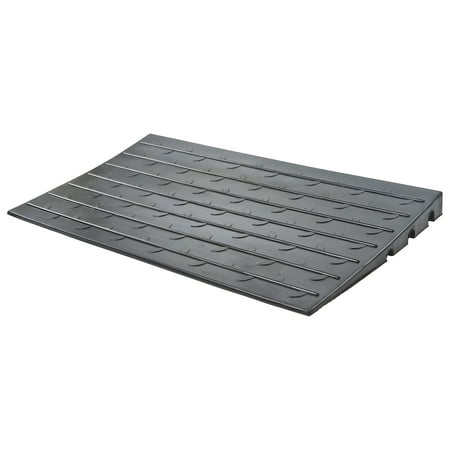 Silver Spring 2.5" Maximum Riser, Rubber 3 Channel Threshold Ramp, Black