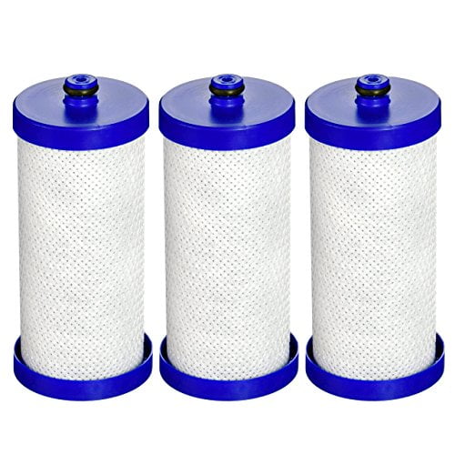 EcoAqua WF1CB-EFF Replacement Filter, Compatible with WF1CB, WFCB, RG100, NGRG2000, WF284, 9910, 469906, 469910, 3 Pack