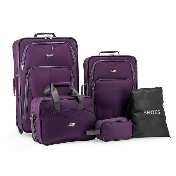 Elite Luggage Whitfield 5Piece Softside Lightweight Rolling Luggage