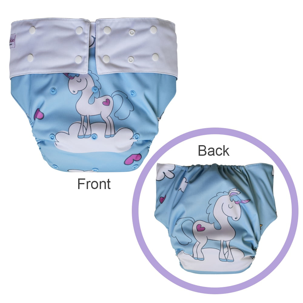 Cloth Diaper Cover Set Teens and Adults Reusable Special Needs Incontinence Briefs with Bamboo Inserts for Big Kids Anchor, Extended 