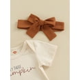 thumbnail image 3 of Newborn Baby Girl Halloween Outfit Hey Pumpkin Short Sleeve Romper +Shorts +Headband Set Infant Fall Cute Clothes, 3 of 7