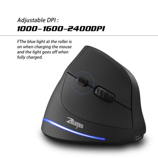 UGREEN – souris ergonomique sans fil 2400 ghz, 2.4 DPI